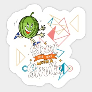 Start the Day with smile Sticker